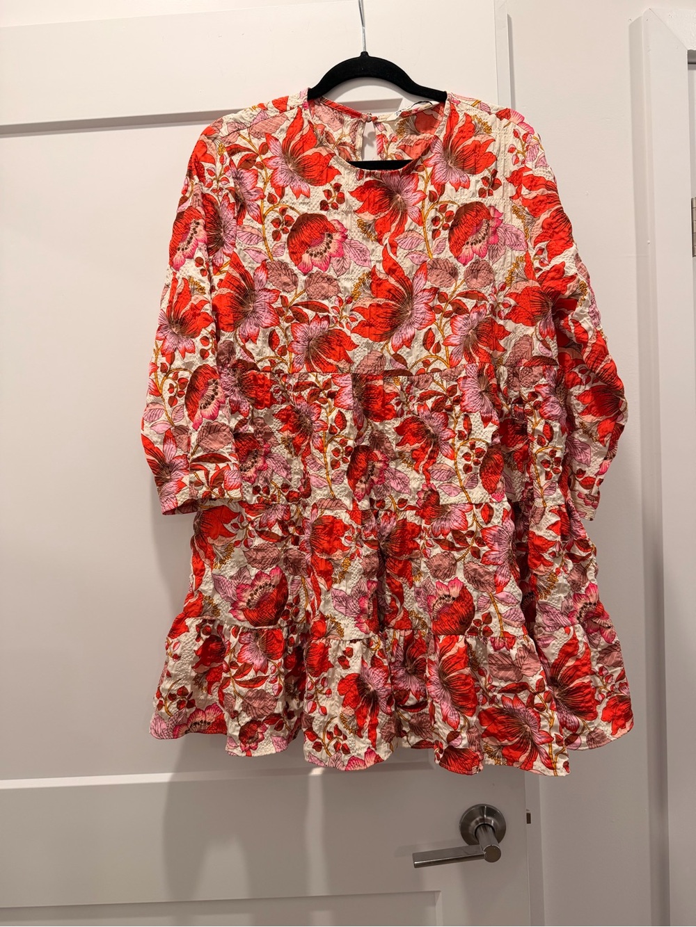 Zara Mini Dress in Red and Pink Floral